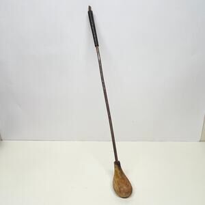 Vintage Primitive Metal Shaft with Wood Club Golf Club 20"